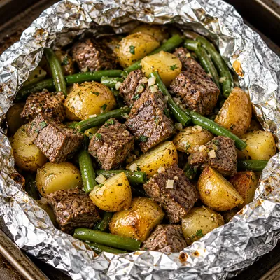 Recipe 'Foil Packet Steak and Potatoes'