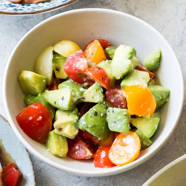 Simple Tomato and Avocado Salad with Shiokoji