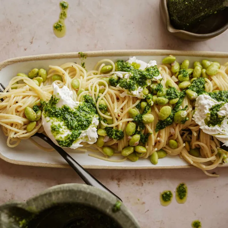 Lemon & Garlic Pesto Pasta