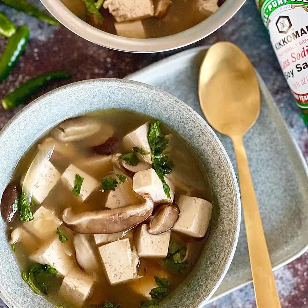Tofu and Mushroom Soup