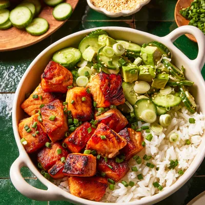 Recipe '15-Minute Teriyaki Salmon Bowls'