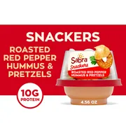 Sabra Hummus with Pretzels, Roasted Red Pepper