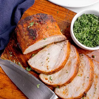 Recipe 'Grilled Pork Loin with Garlic Rub'