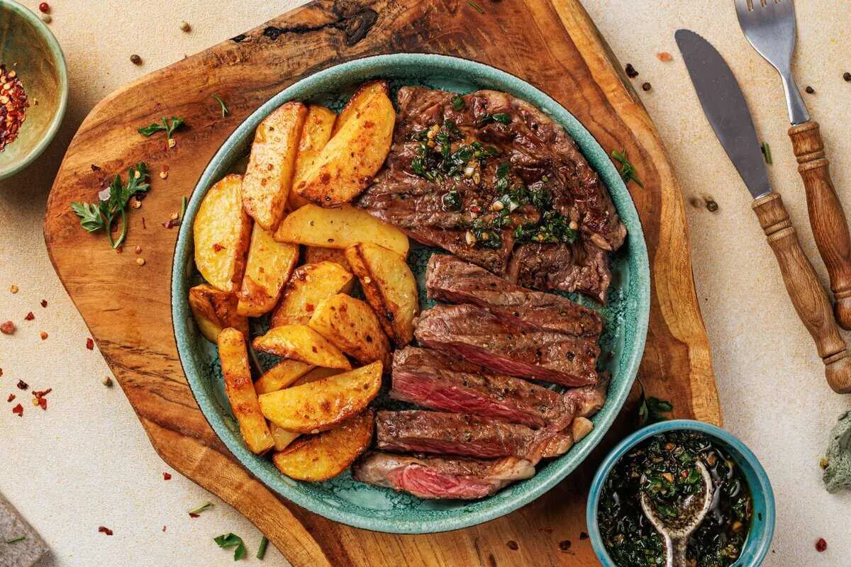 Chimichurri Steak and Garlic Frites