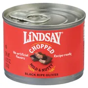 Lindsay Olives, Black Ripe, Chopped