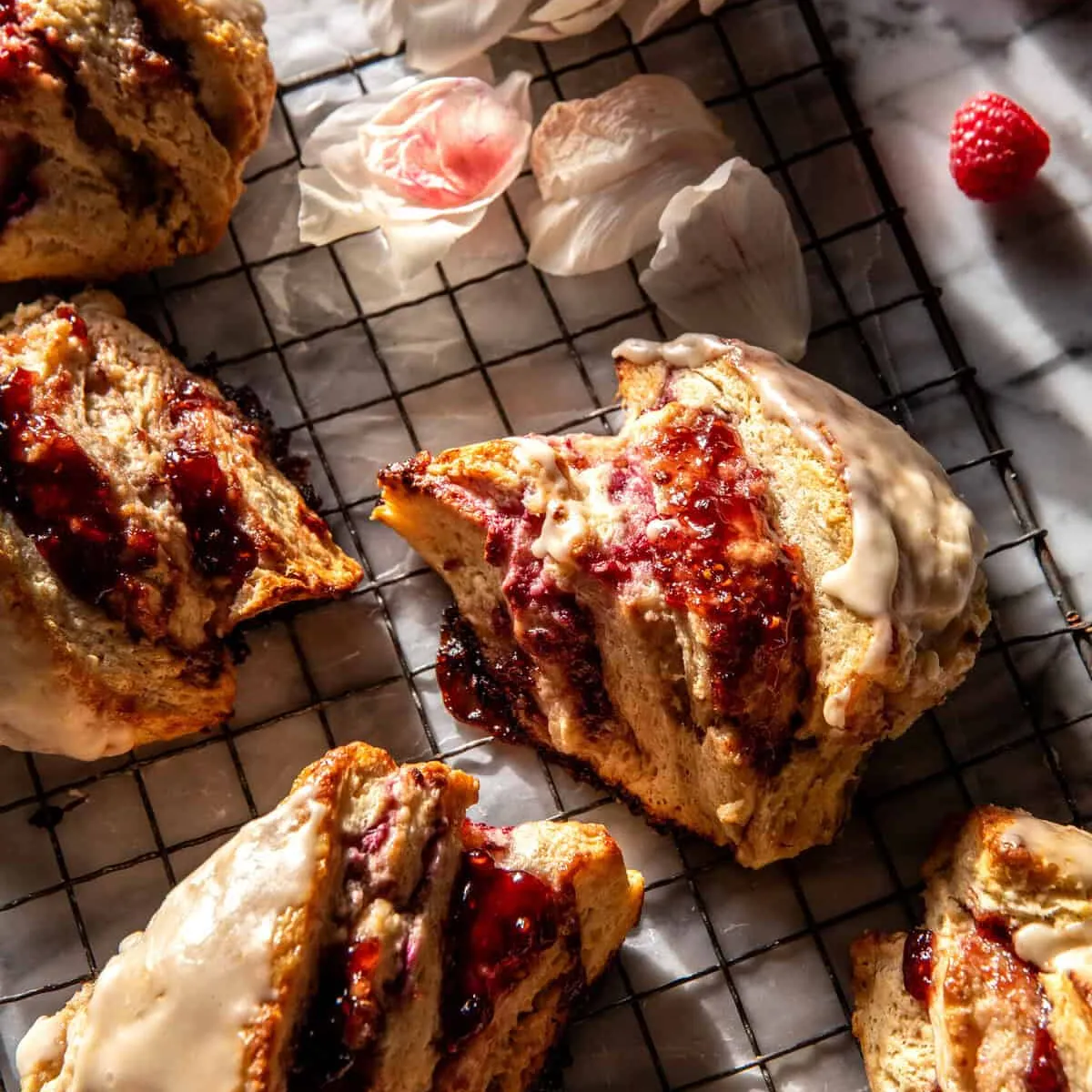 Layered Raspberry Scones