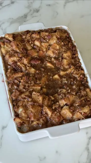 Praline Sourdough Bread Pudding