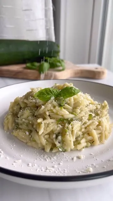 Creamy Zucchini & Basil Orzo