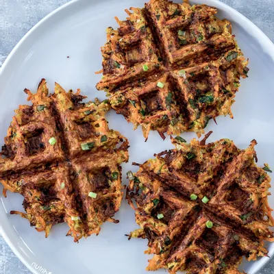 Recipe 'Savory Sweet Potato Zucchini Waffles'