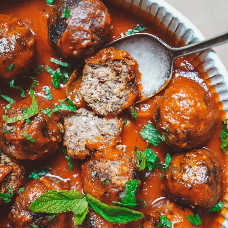 Vegan BBQ Black Bean Meatballs