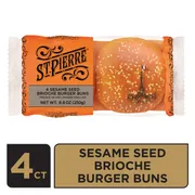 St Pierre Sesame Seed Brioche Burger Buns