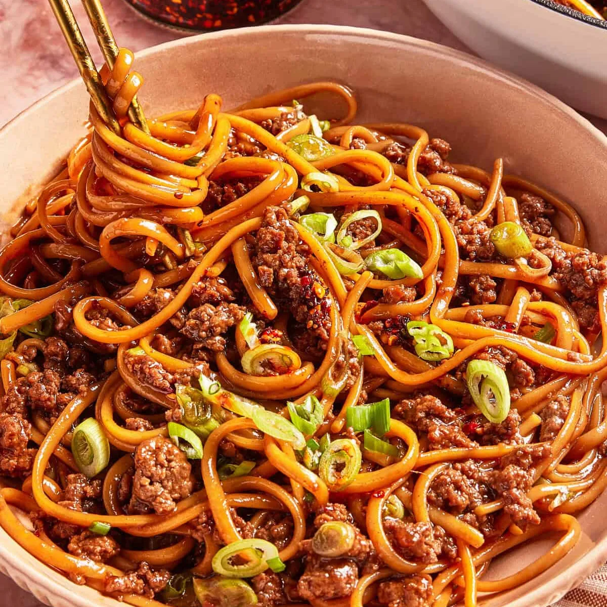 Viral Saucy Mongolian Noodles