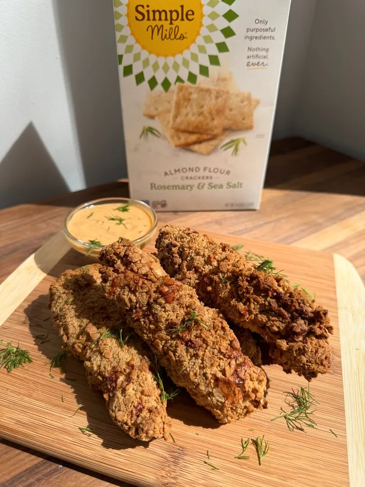 Almond Flour Cracker Crusted Chicken Tenders