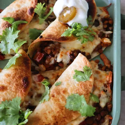 Recipe 'Cheesy Lentil Tacos'