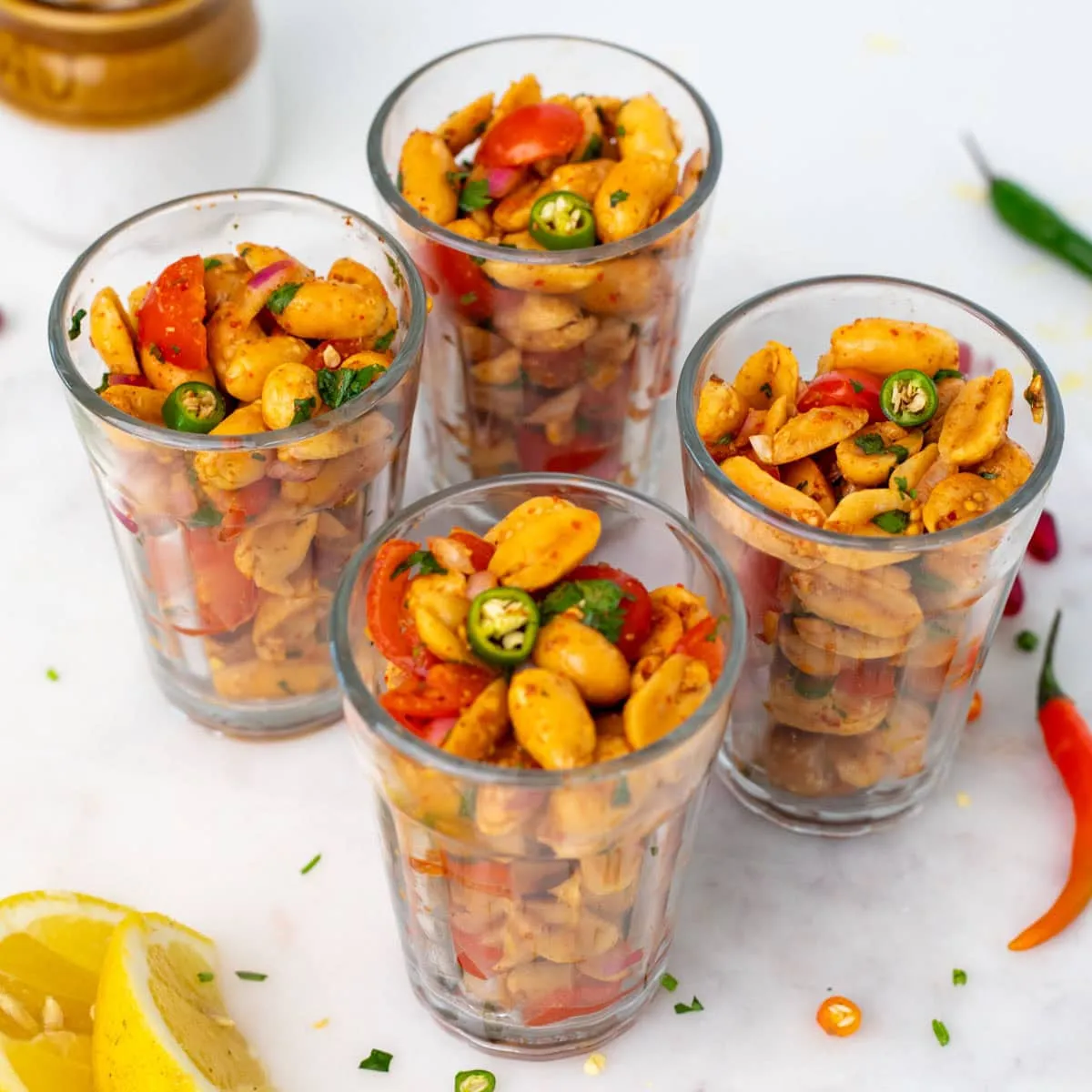 Peanut Chaat (Indian Peanut Salad)