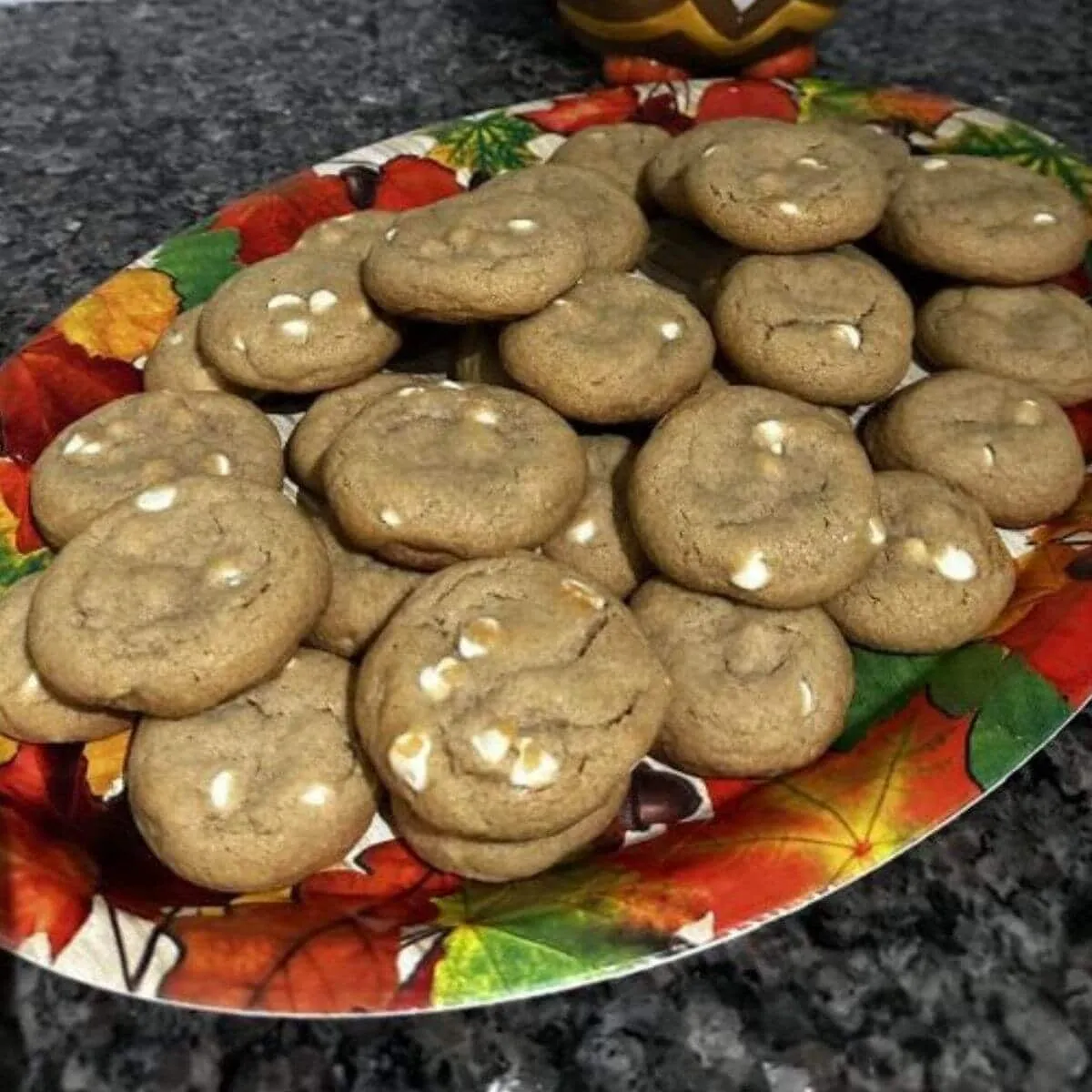 Pumpkin Spice Cookies with White Chocolate Chips