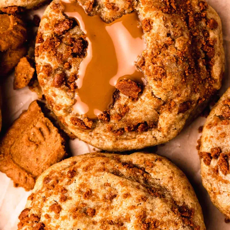 Biscoff Stuffed Cookies