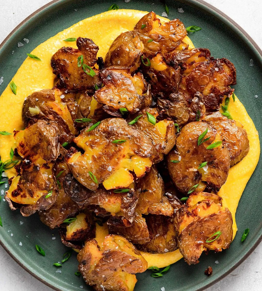 Crispy Smashed Potatoes & Huancaina
