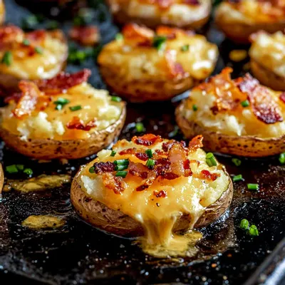 Recipe 'Blackstone Garlic Butter Smashed Potatoes'