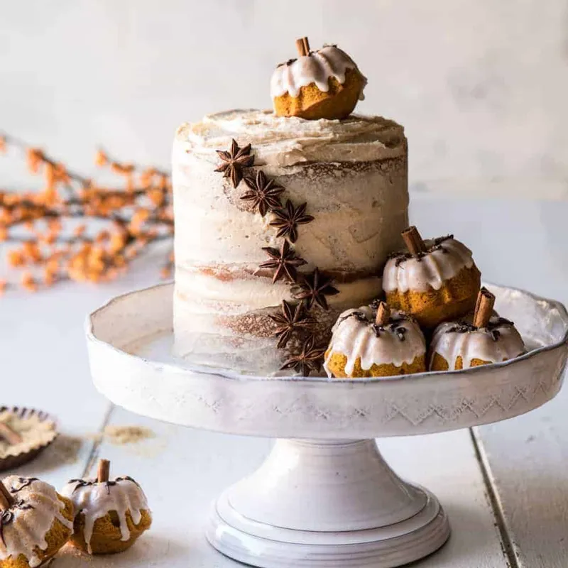 Chai Pumpkin Cake with Maple Browned Butter Frosting