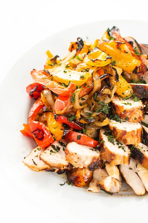 Grilled Chicken and Veggies with Ginger Soy Marinade