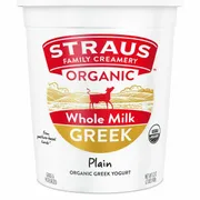 Straus Family Creamery Organic Whole Plain Greek Yogurt