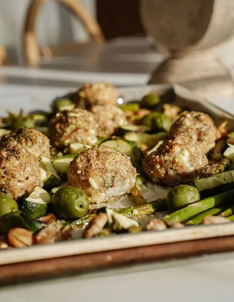 Chicken & Feta Baked Meatballs