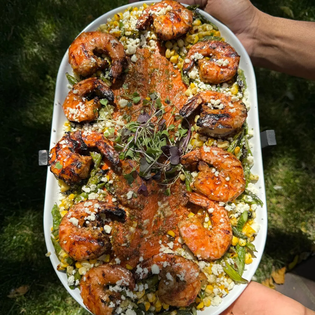 Honey Chipotle Salmon and Shrimp Recipe