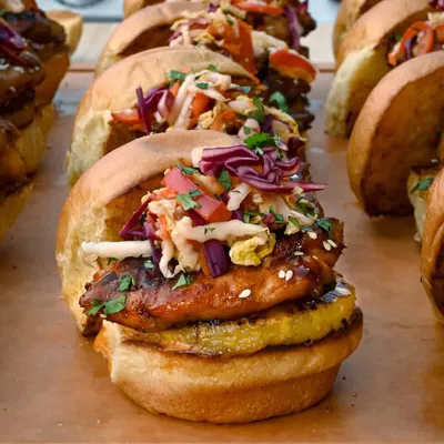 Recipe 'Chicken Teriyaki Sliders with Pickled Asian Slaw'