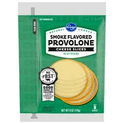 Kroger Cheese Slices, Provolone, Smoke Flavored