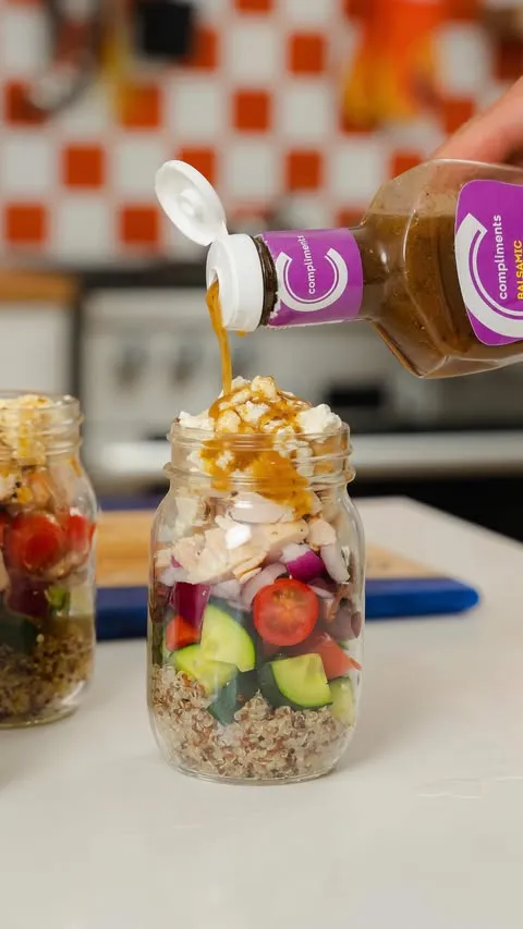 Meal Prep Quinoa & Chicken Salad Jars
