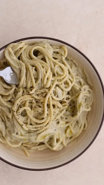 High Protein Vegan Alfredo Pasta