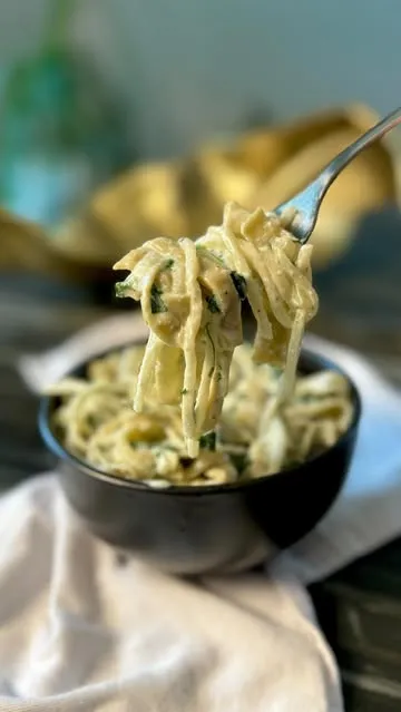 High Protein Fettuccine Alfredo