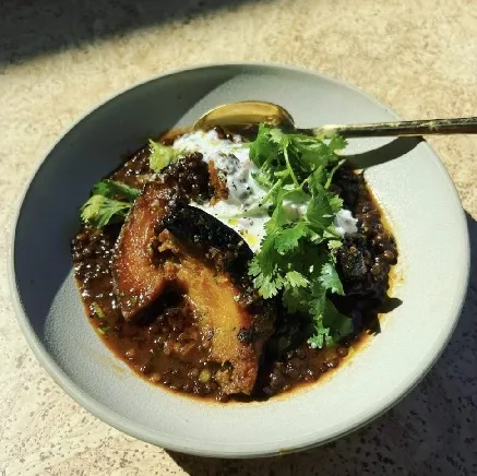 Gingery Squash and Lentils with Shallot Yogurt