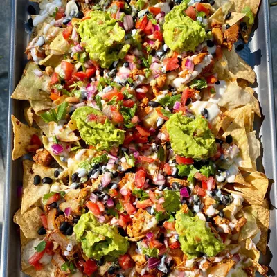 Recipe 'LOADED JACKFRUIT NACHOS'