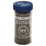 Morton & Bassett Black Pepper, 100% Organic, Fine Ground