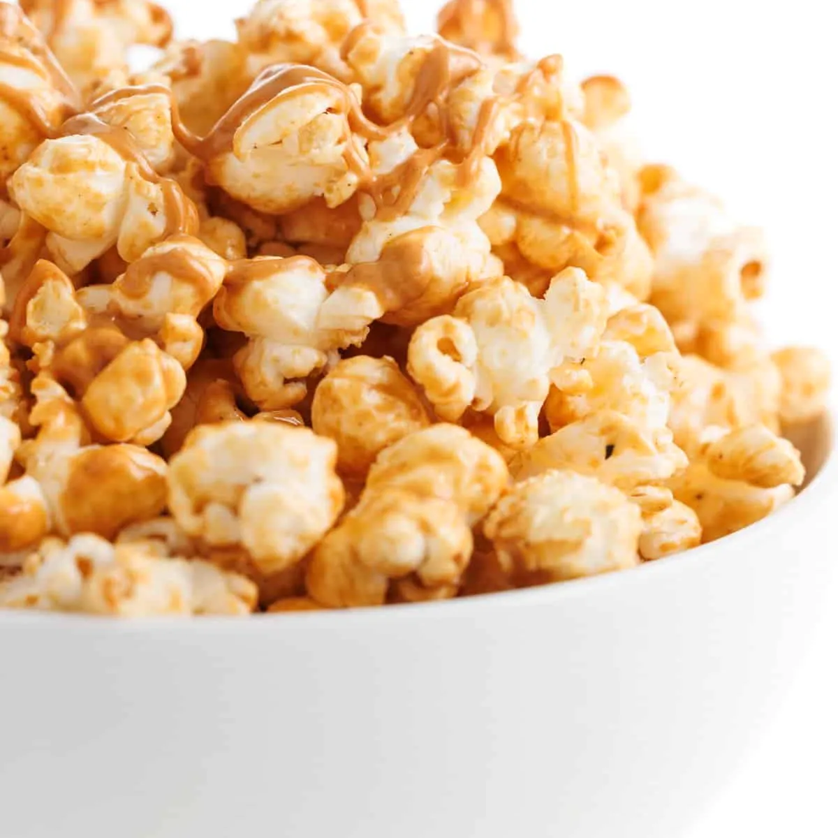 Peanut Butter Drizzled Popcorn