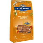 Ghirardelli Holiday Milk Chocolate Caramel Squares, Milk Chocolate with Caramel Candy