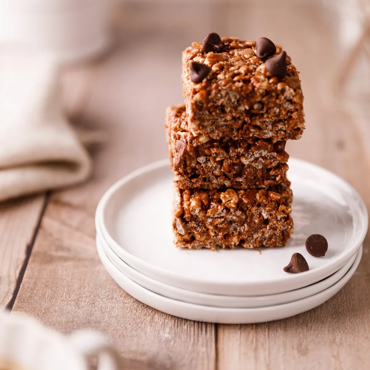 Easy thick Chocolate Rice Krispie Treats Recipe