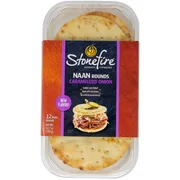 Stonefire Caramelized Onion Naan Rounds 12pk