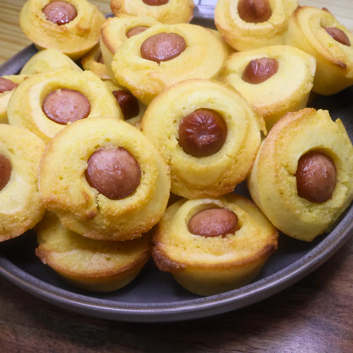 Mini Corn Dog Muffins | Hot Dogs Baked In Mini Cornbread Muffins