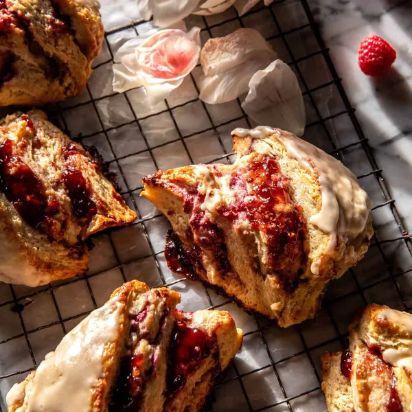 Layered Raspberry Scones