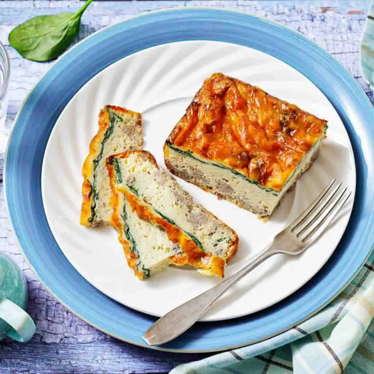 Cheesy Baked Frittata with Sausage and Eggs