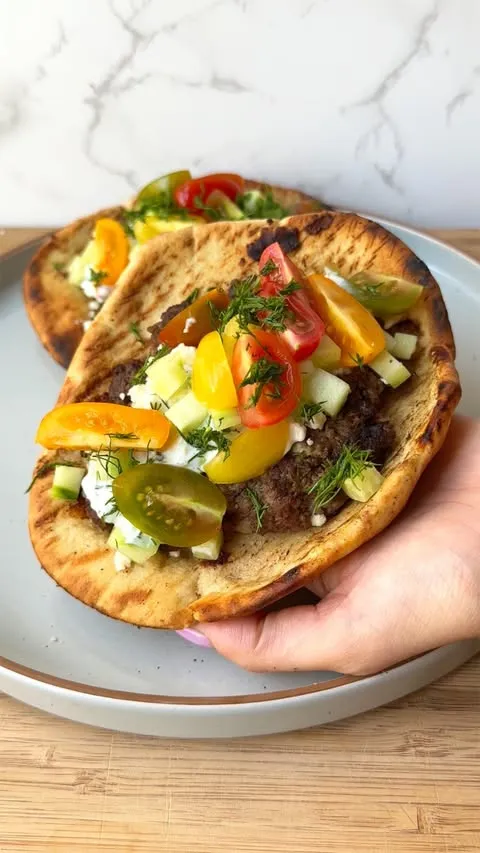 The smash is so satisfying 🤩 celebrate Father’s Day with these Greek-style smashed burgers.