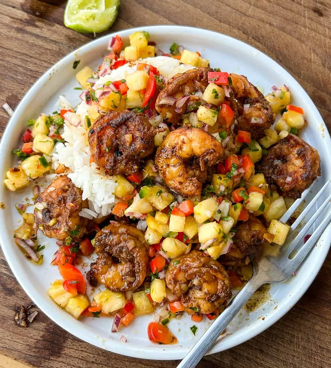 Chile Lime Shrimp with Pineapple Salsa