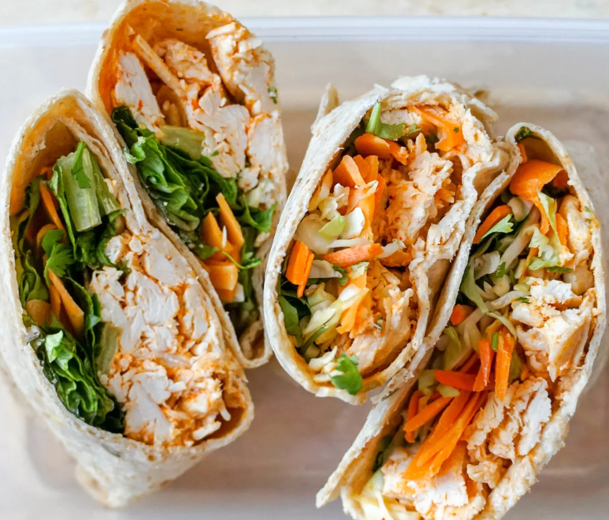 No-Reheat Crunchy Thai Chicken Wraps