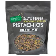 Signature Farms Pistachios, Seasoned Kernel, Salt & Pepper, No Shells