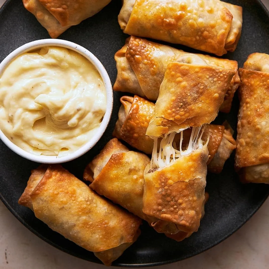 Air Fryer Philly Cheesesteak Egg Rolls