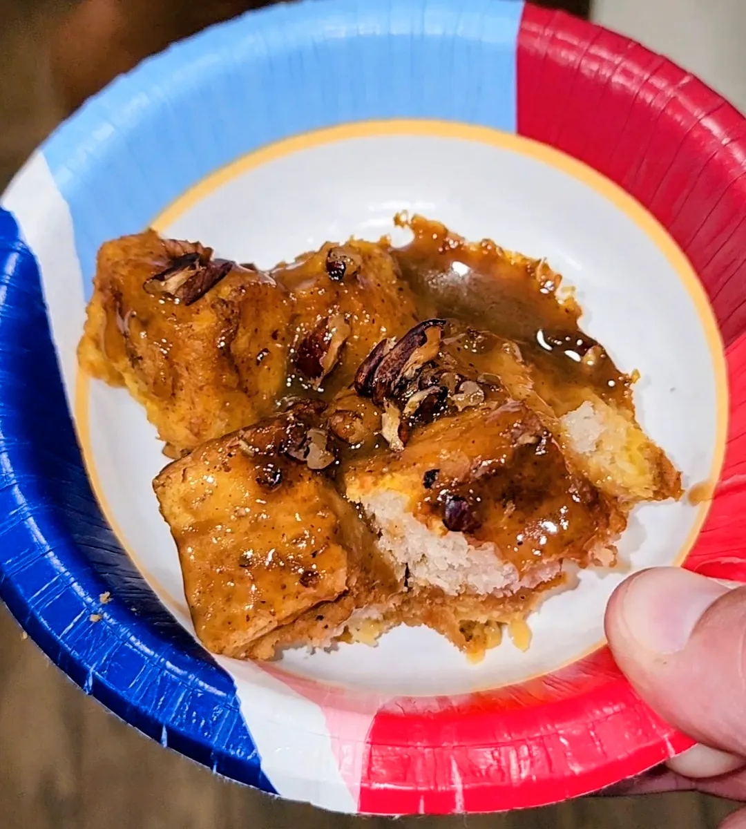 Smoked Pumpkin Bread Budding with Brown Butter Sauce