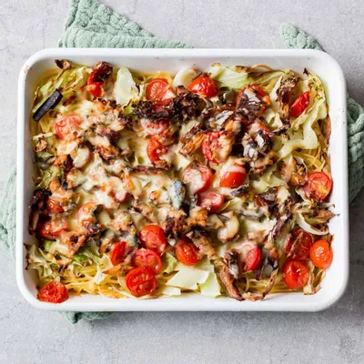 Recipe 'Baked Pasta with Cabbage, Tomato &amp; Miso Mackerel'